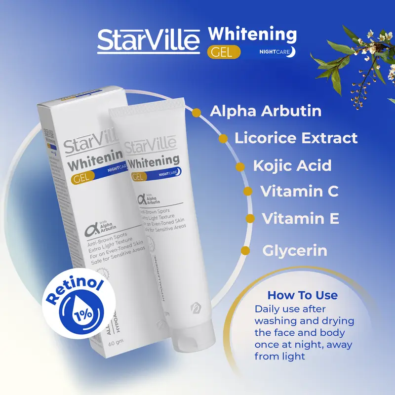 Starville Whitening Night Care Gel 60 gm3.webp